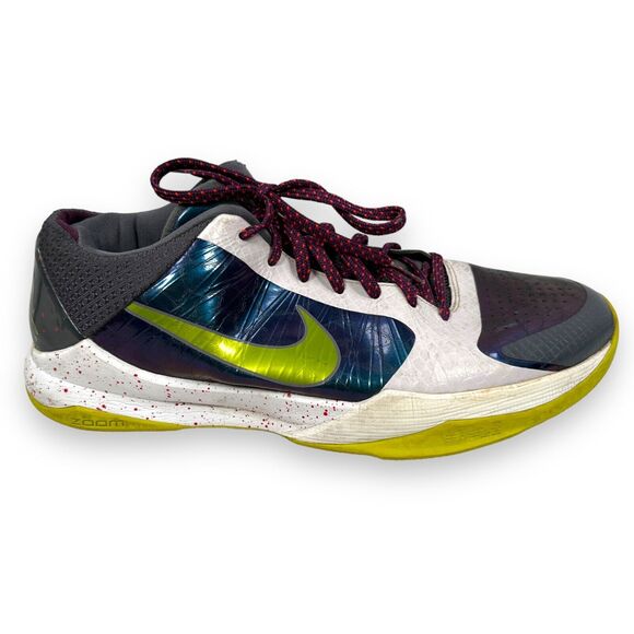 Nike‎ Kobe 5 V Joker Chaos 386429-531 Mens 11.5 Sneakers Shoes White Purple READ main image 9